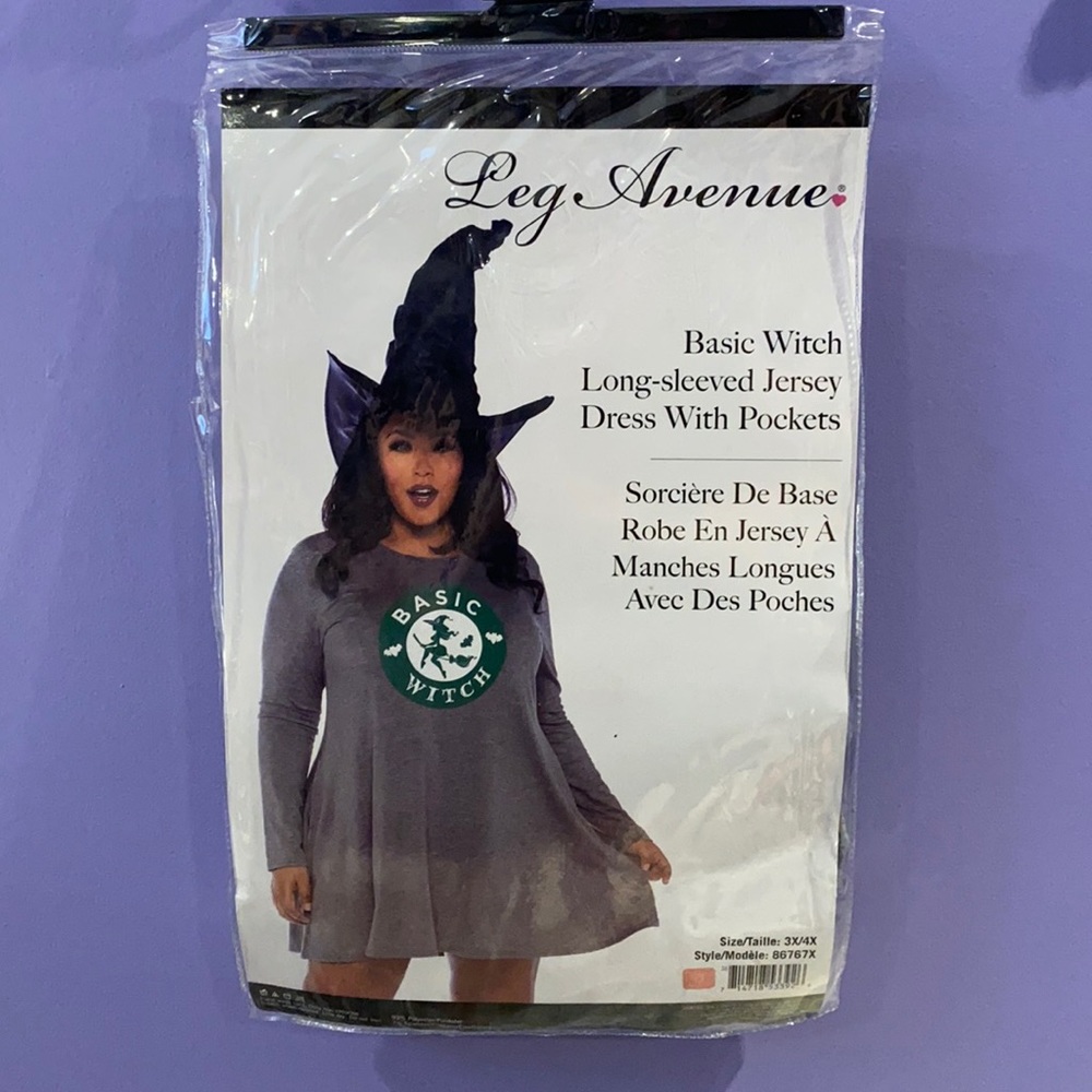 PLUS SIZE Basic Witch Jersey Dress with pockets
